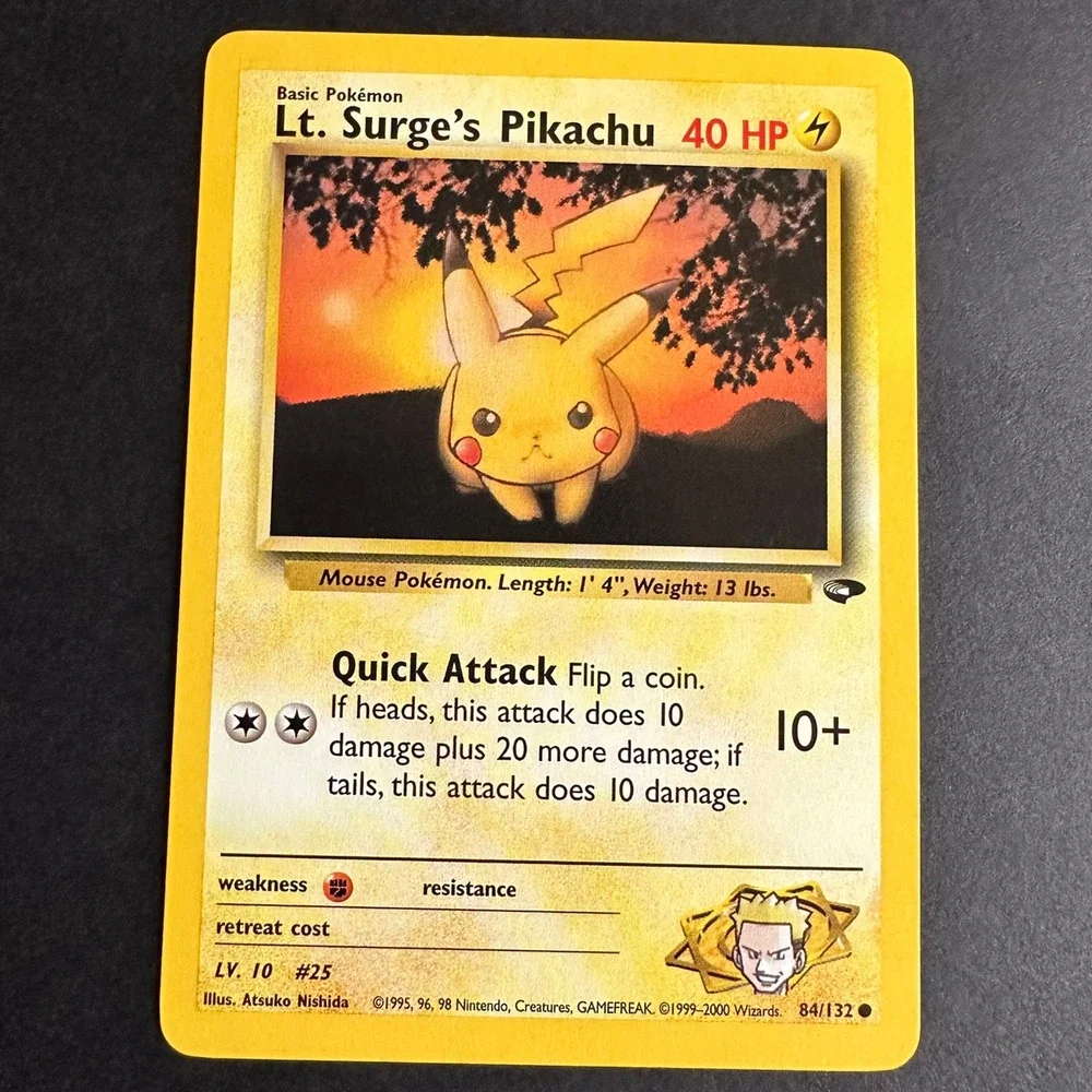 Pokemon TCG Lt. Surge's Pikachu Gym Challenge 084/132 Common Normal NM